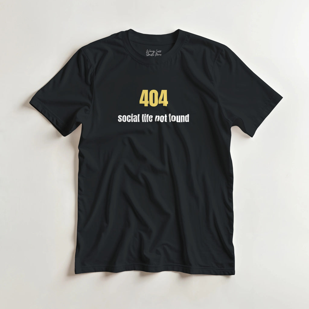 404 - Social Life Not Found - Zwart shirt
