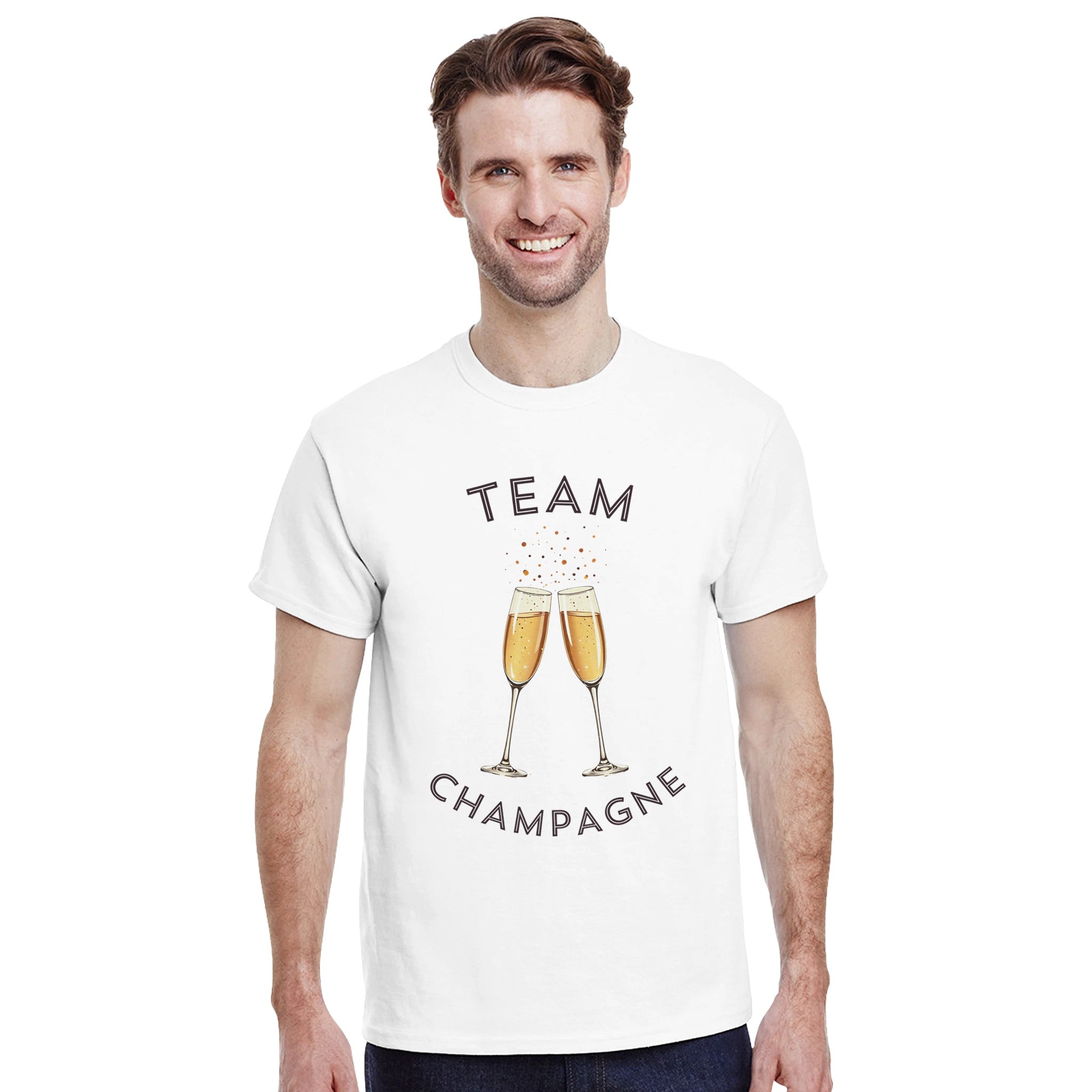 Team Champagne T-shirt – Funny Nieuwjaar Shirt – Feest & Bubbels Tee