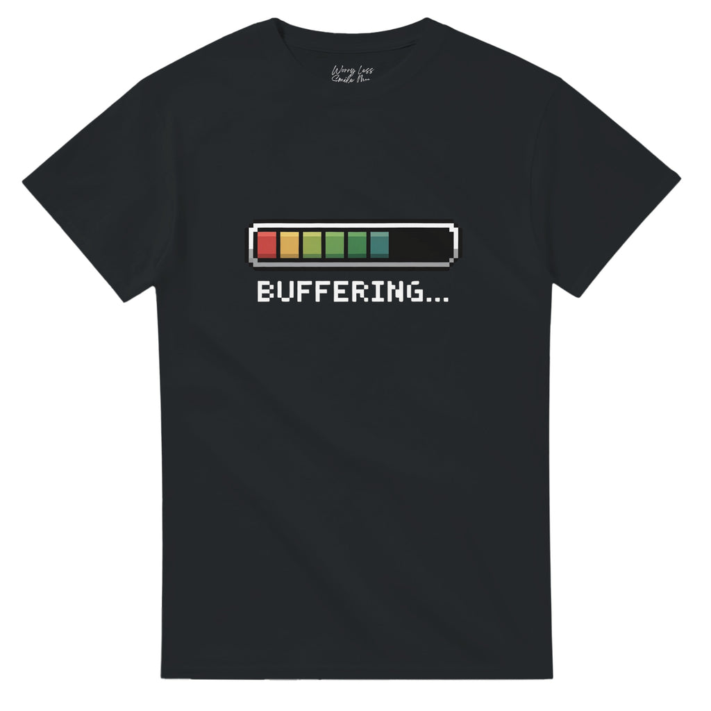 Buffering - Zwart nerd shirt | Smile Shirts