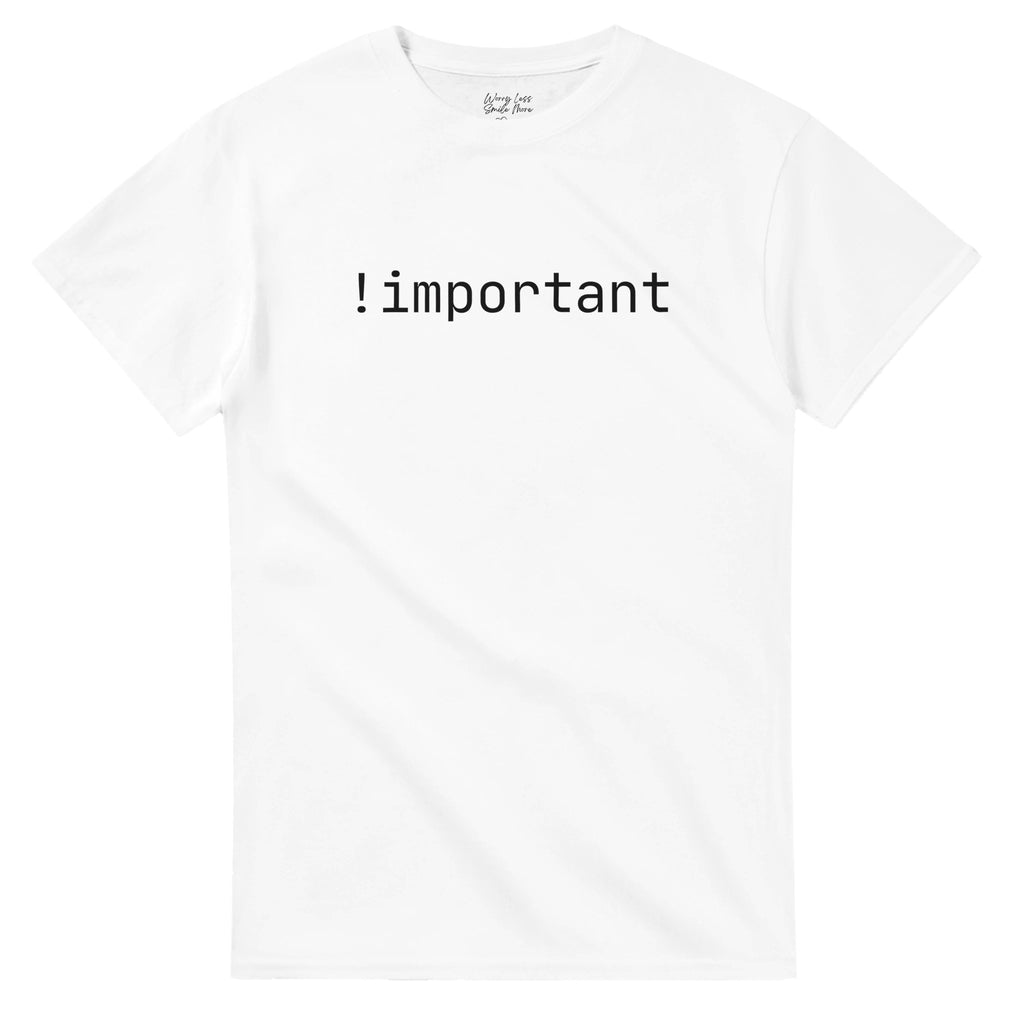CSS & HTML shirt !important shirt for nerds and developers