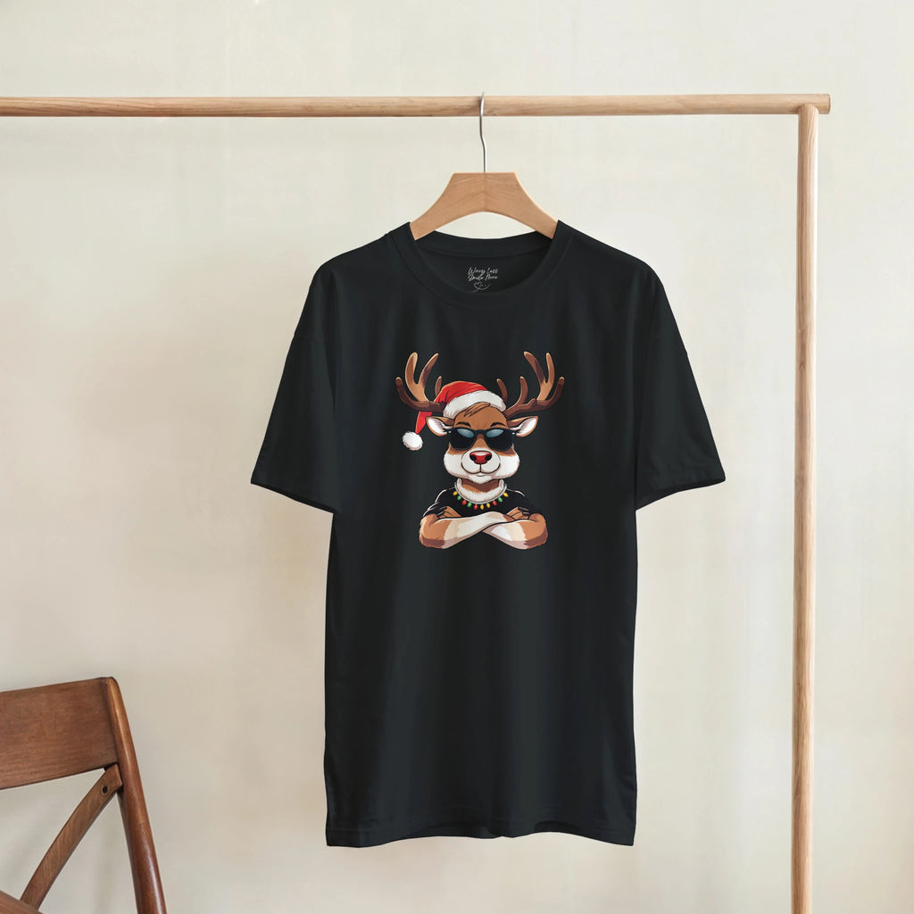 Cool Reindeer T-shirt Zwart