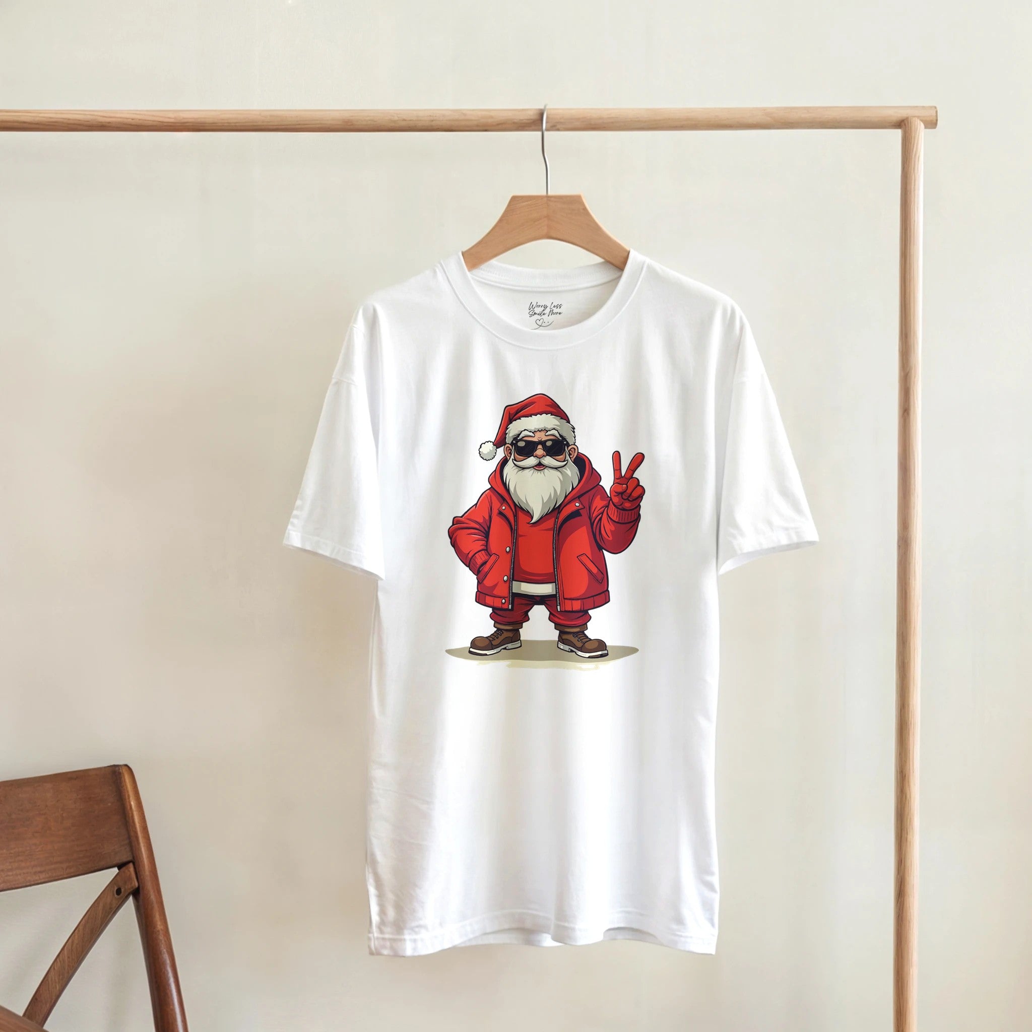 Cool Santa - Kerst Shirt Wit - Mockup