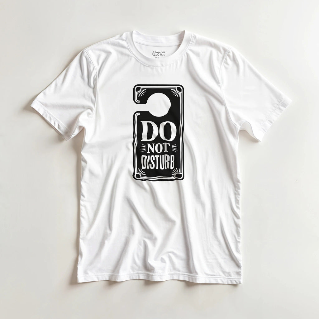 Do not disturb t-shirt print detail hotel tag ontwerp
