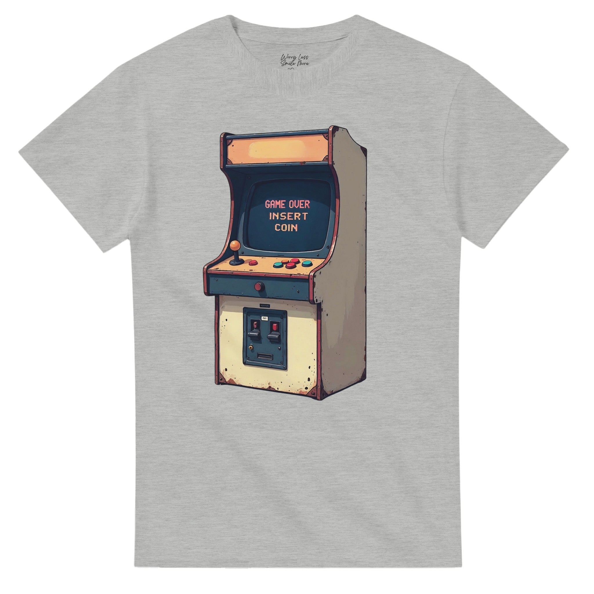 Game Over - Insert Coin Vintage T-Shirt Licht Grijs