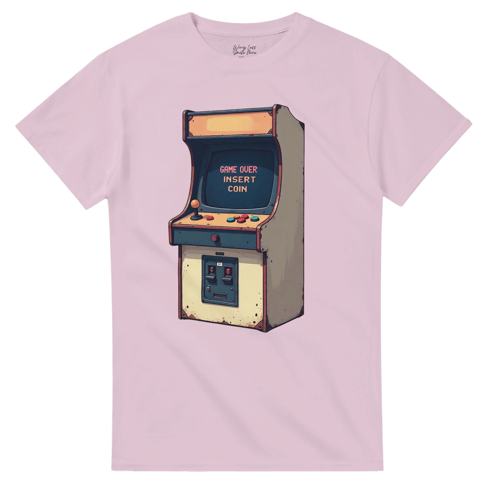 Game Over - Insert Coin Vintage T-Shirt Oud Roze