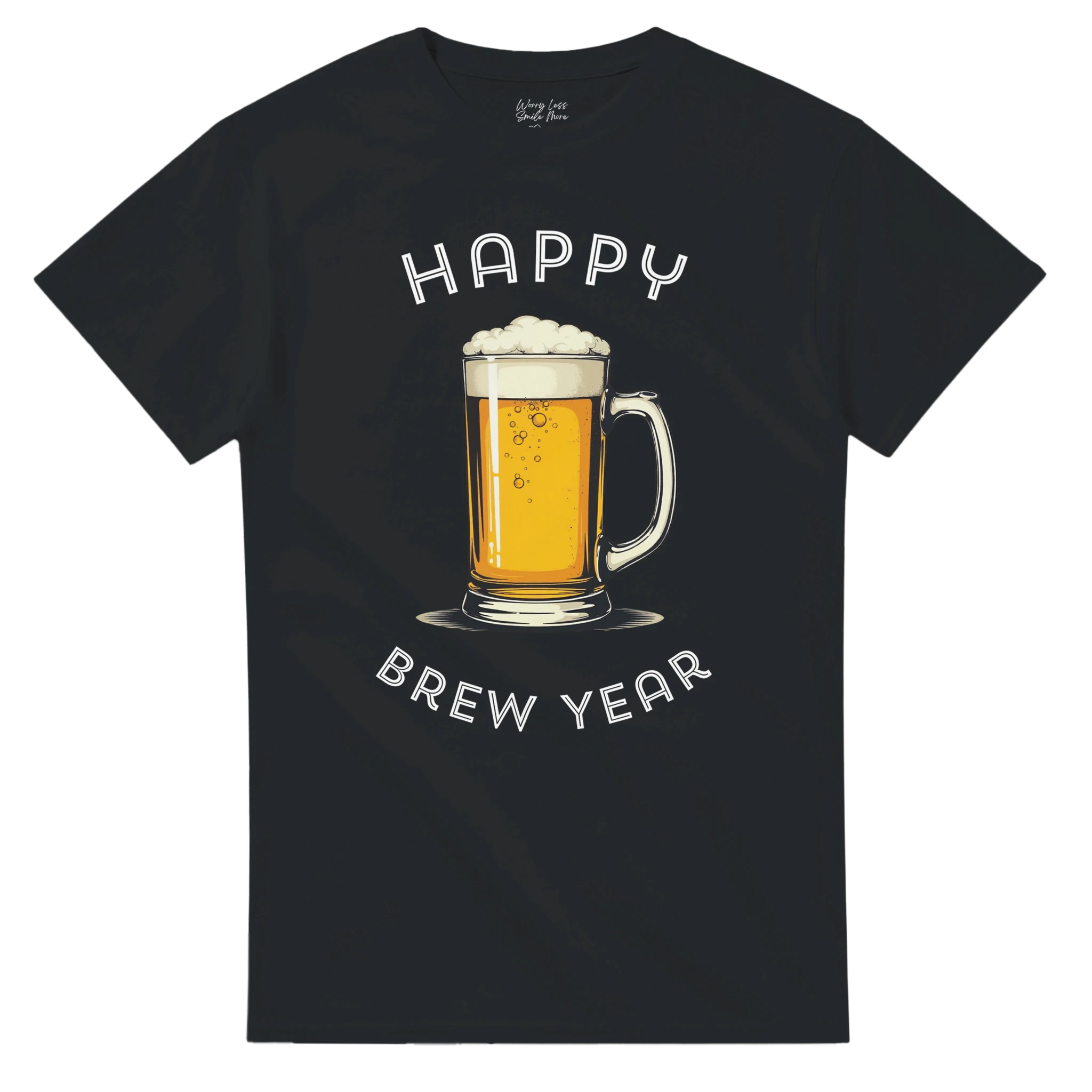 Happy Brew Year - nieuwjaar shirt zwart