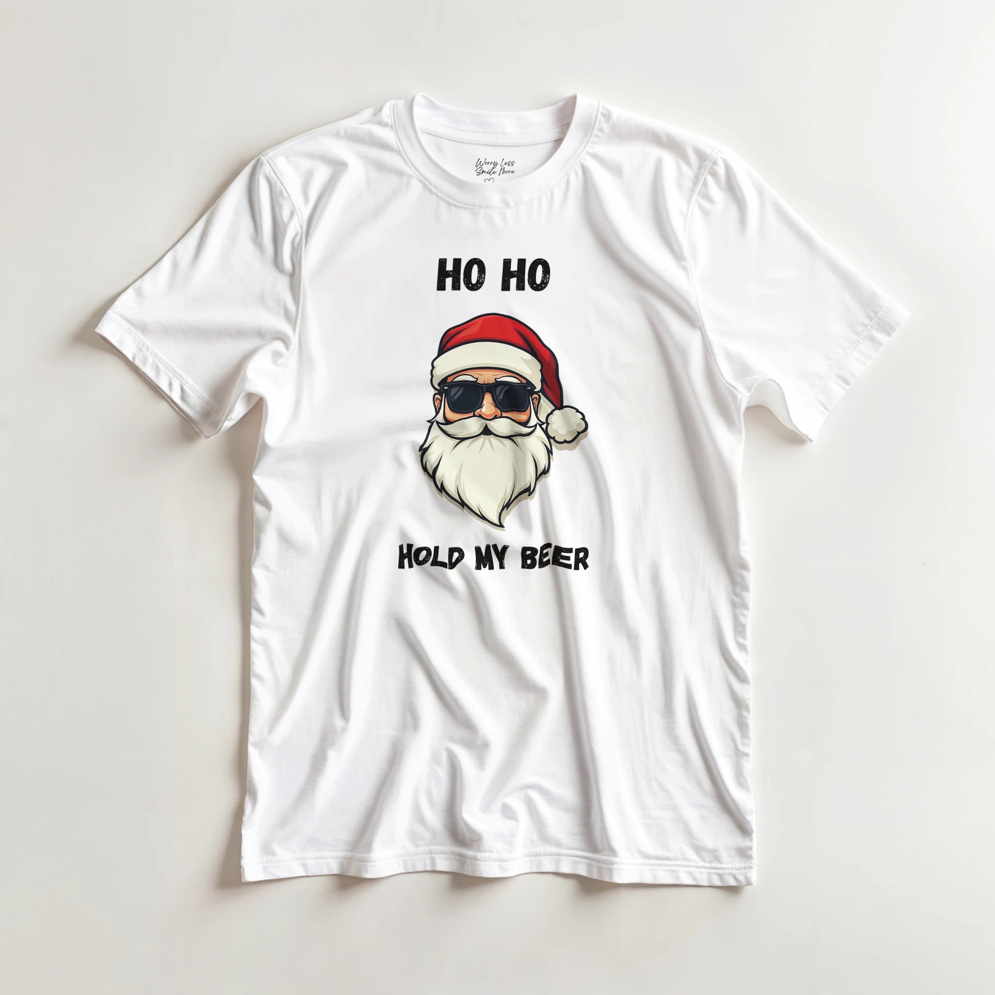 Ho Ho Hold my Beer T-shirt Wit