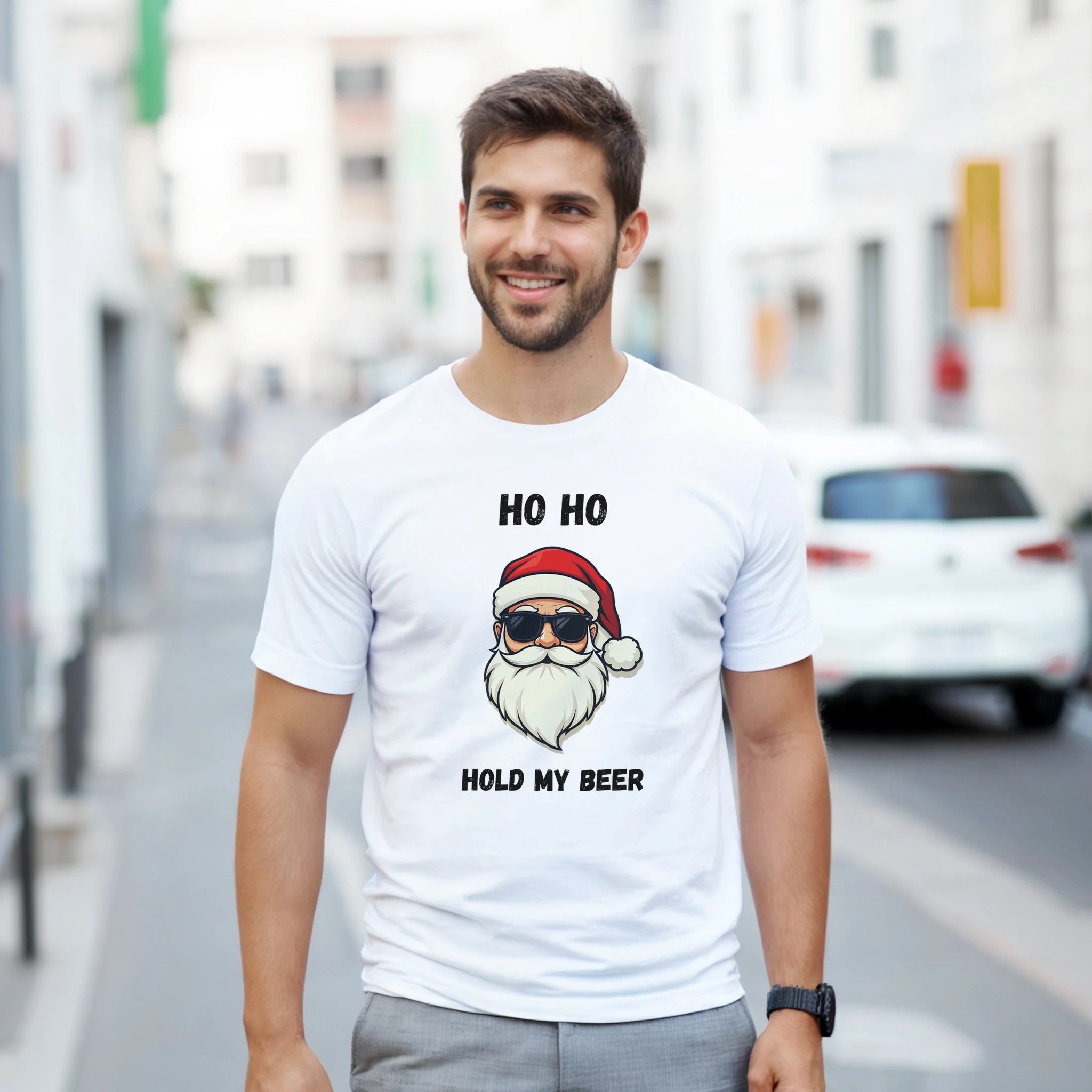 Ho Ho Hold my Beer T-shirt voor Kerstmis