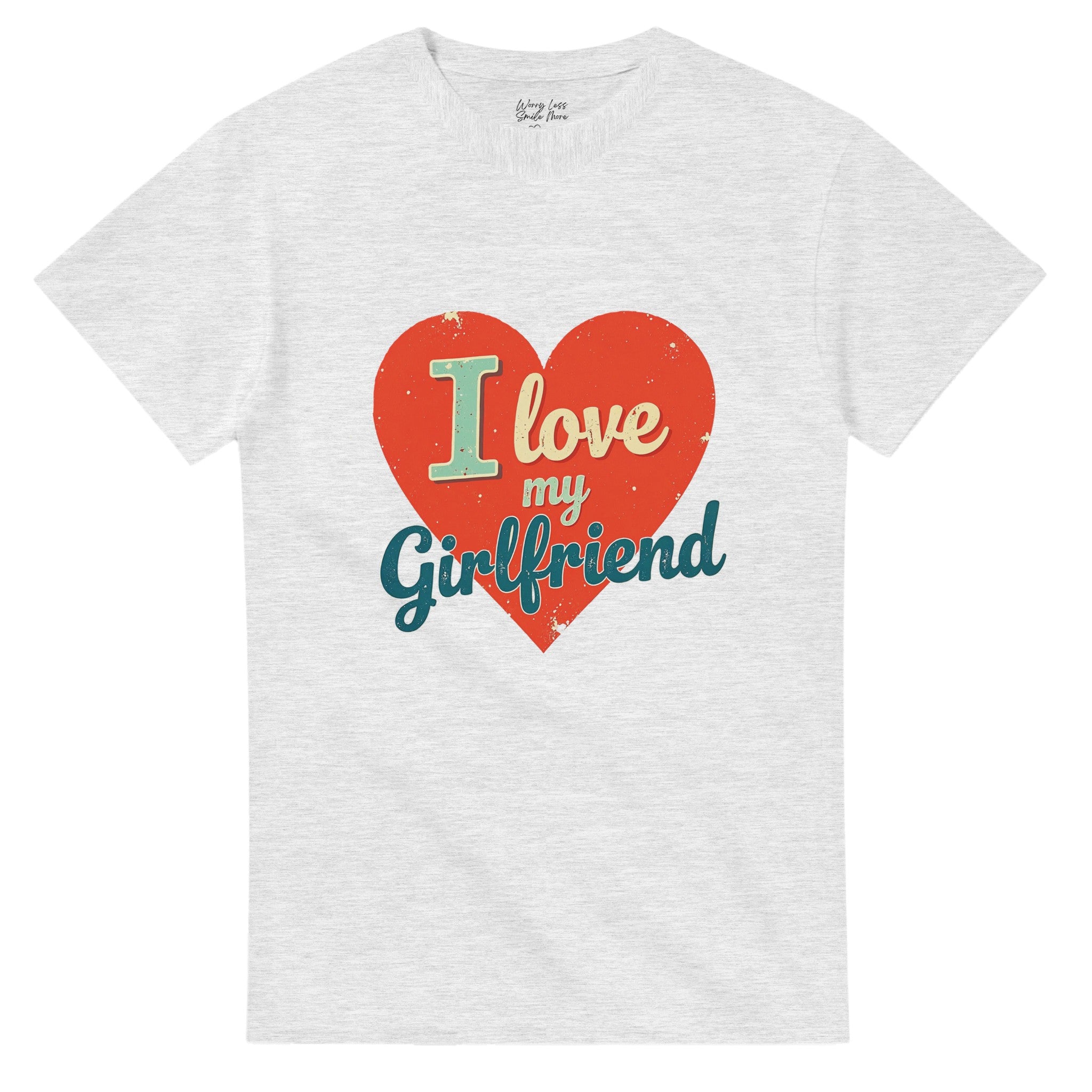 I love my girlfriend shirt - Licht Grijs / Ash