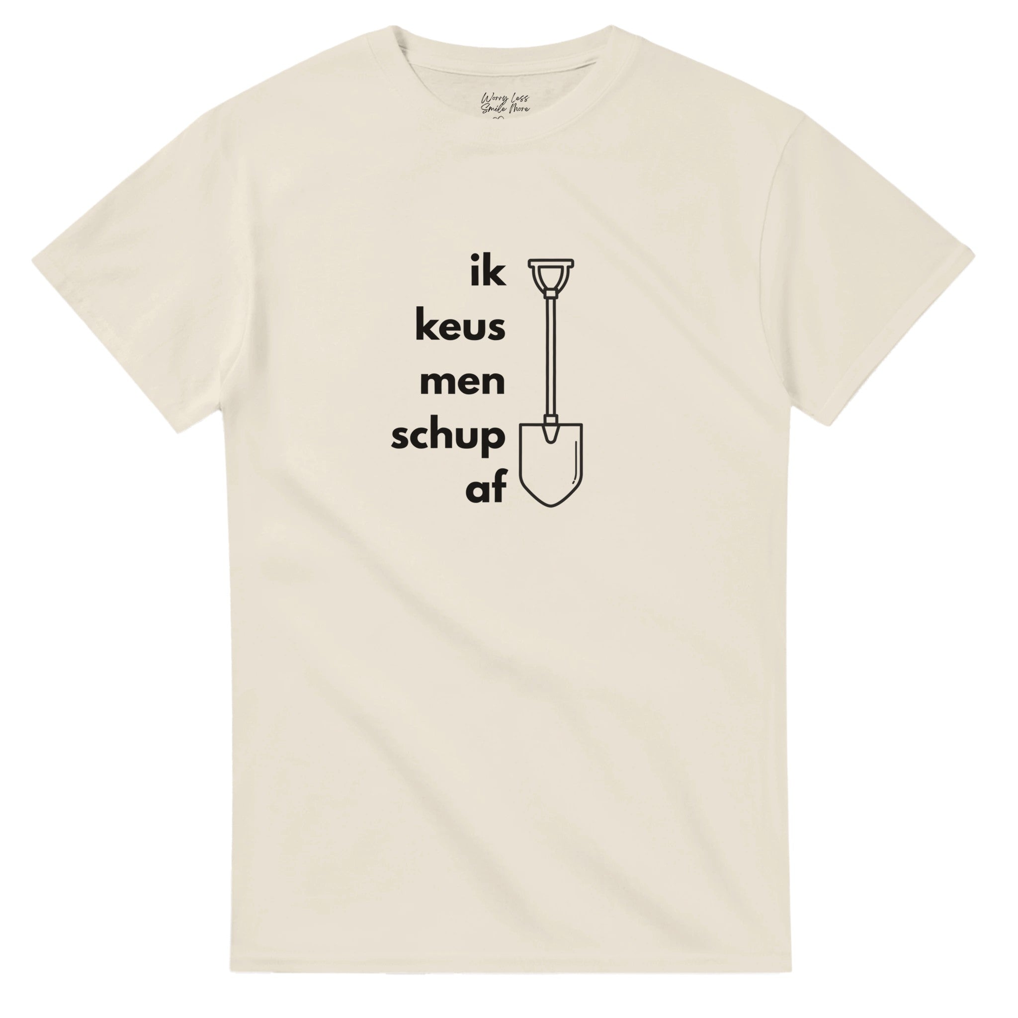 Ik keus men schup af - Grappig Antwerps Shirt - Natural / Beige