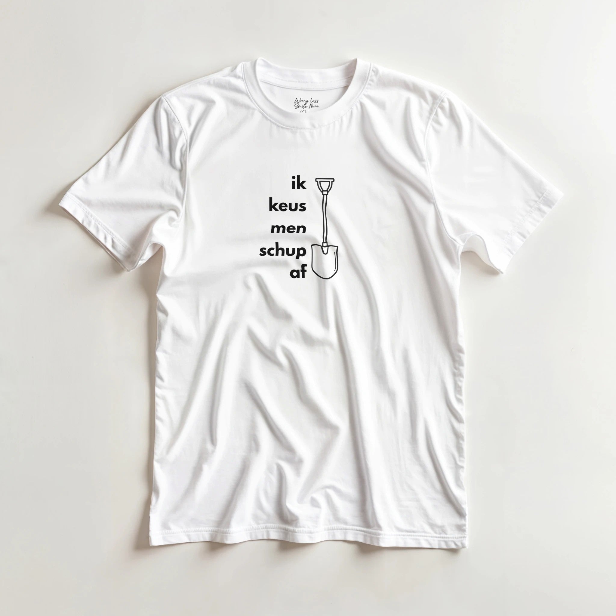 Ik keus men schup af - Grappig Antwerps Shirt - Wit