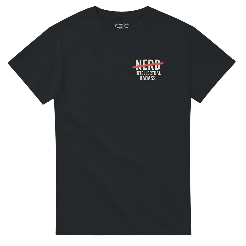 Intellectual Badass Zwart Nerd Shirt