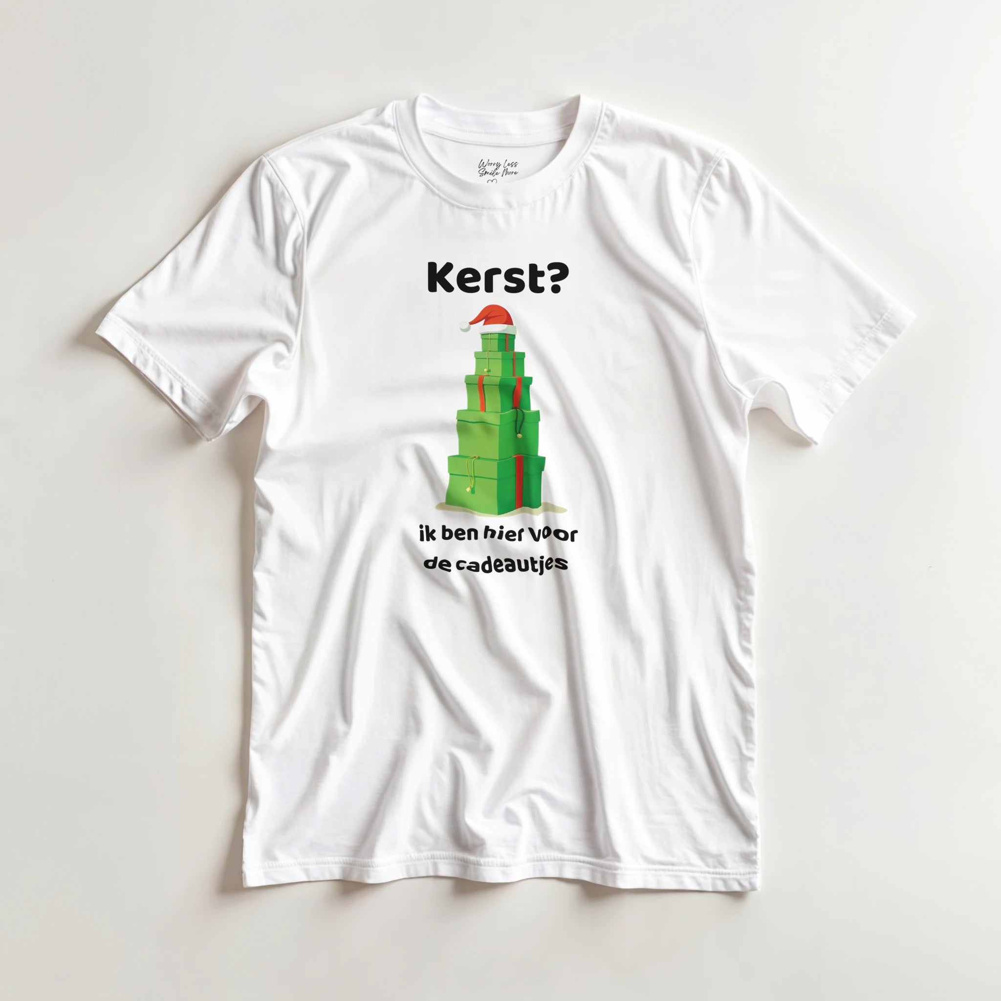 Kerst? Ik ben hier voor de cadeautjes - Wit T-shirt