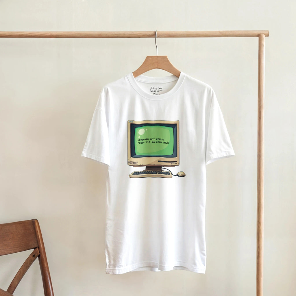 Keyboard Not Found T-shirt – Cult Geek Shirt | Smile Shirts
