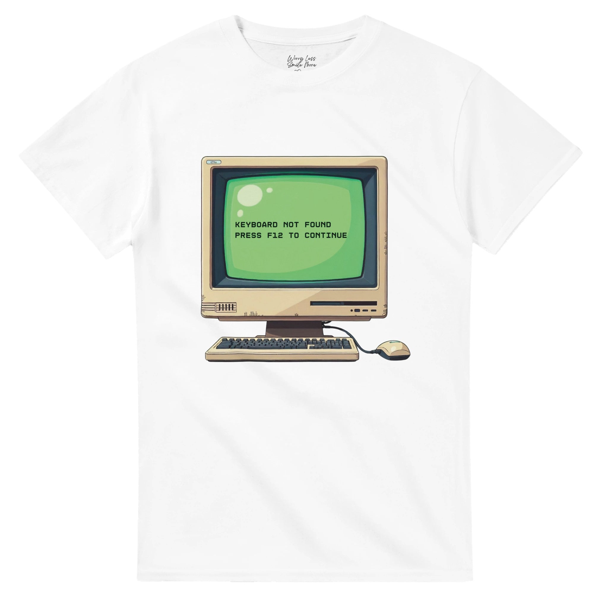Keyboard not Found - Press F12 to Continue - witte t-shirt