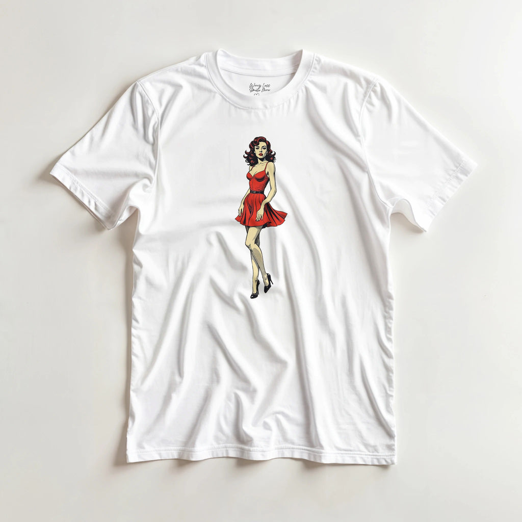 Retro shirt met pin up girl