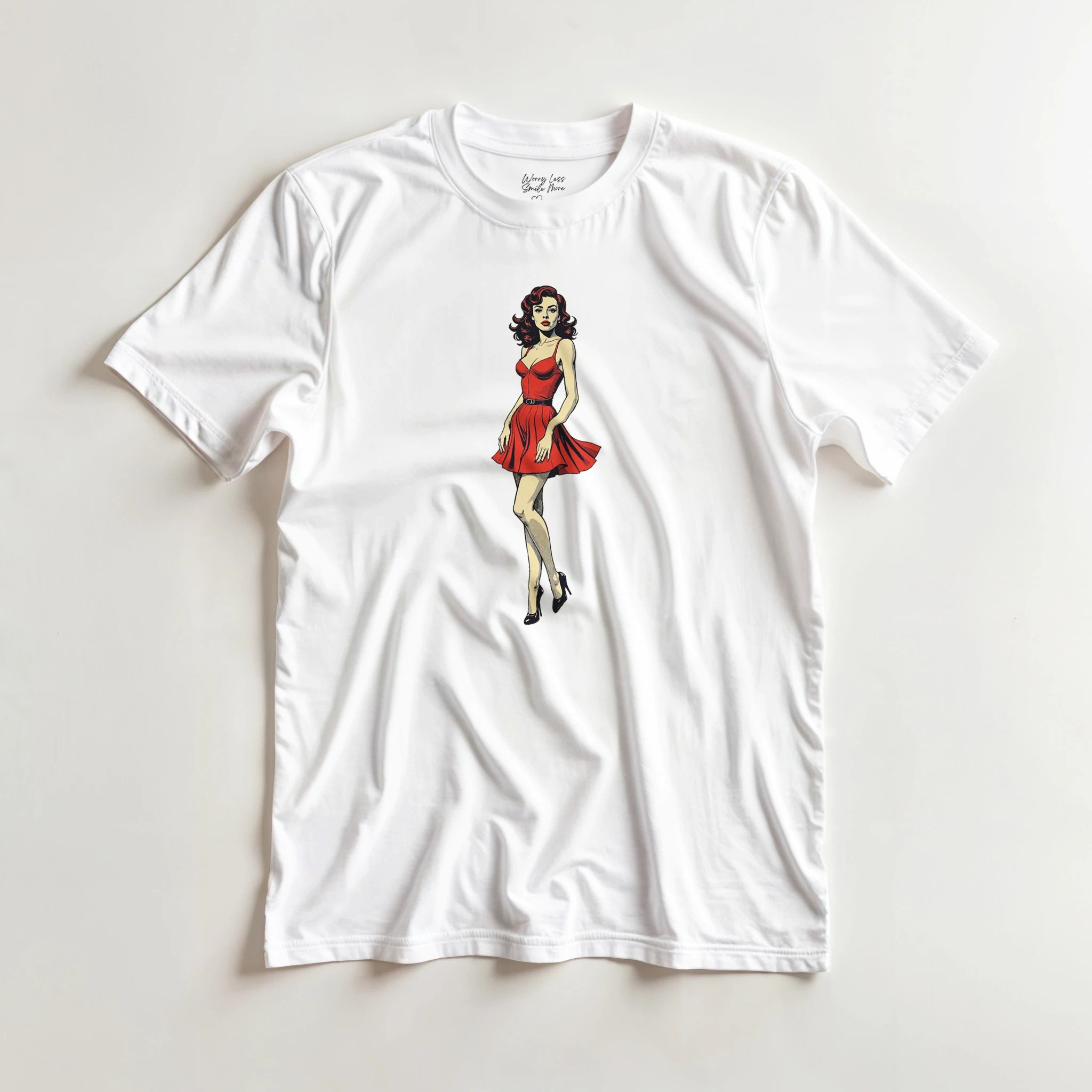 Retro shirt met pin up girl