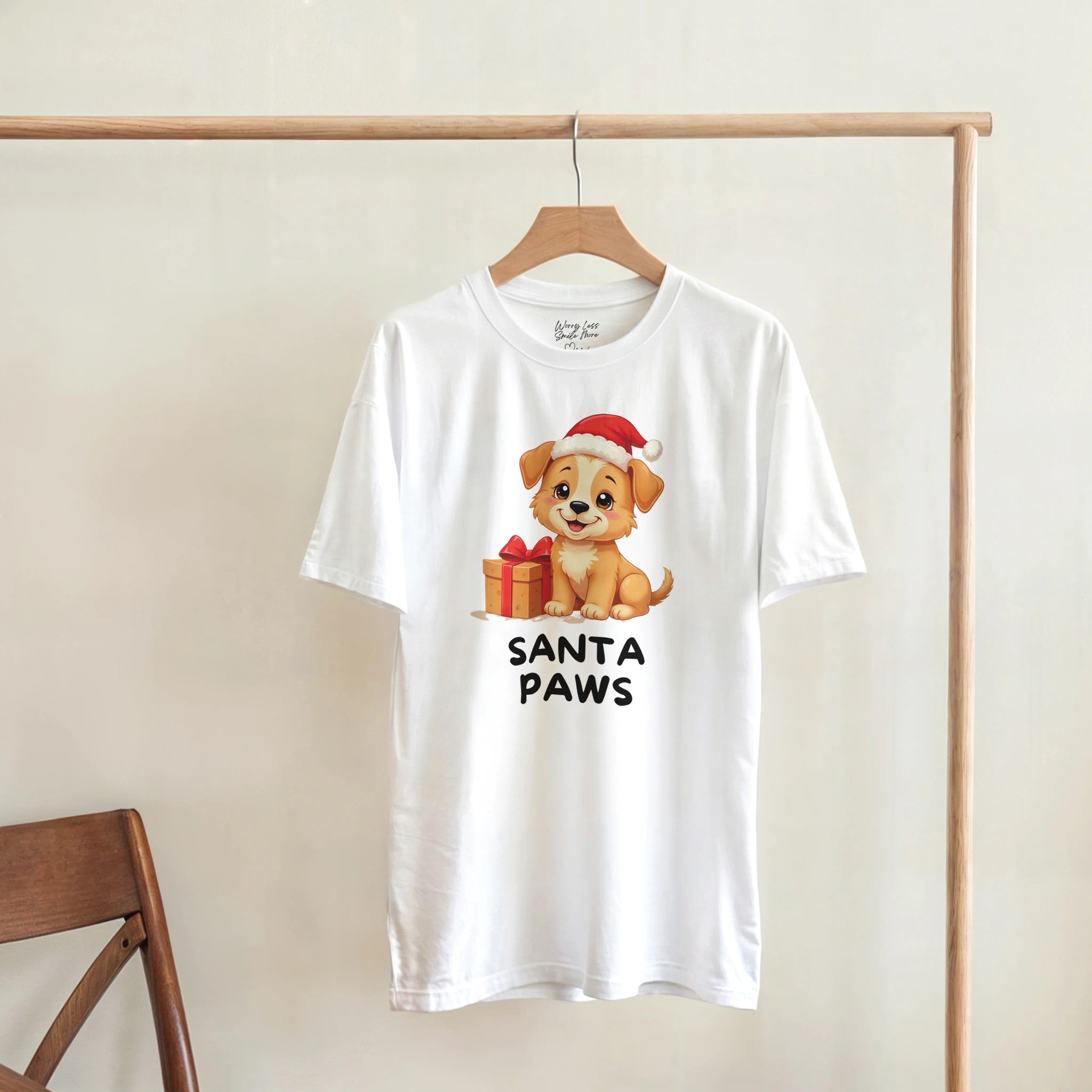 Santa Paws - Puppy Kerst T-Shirt

