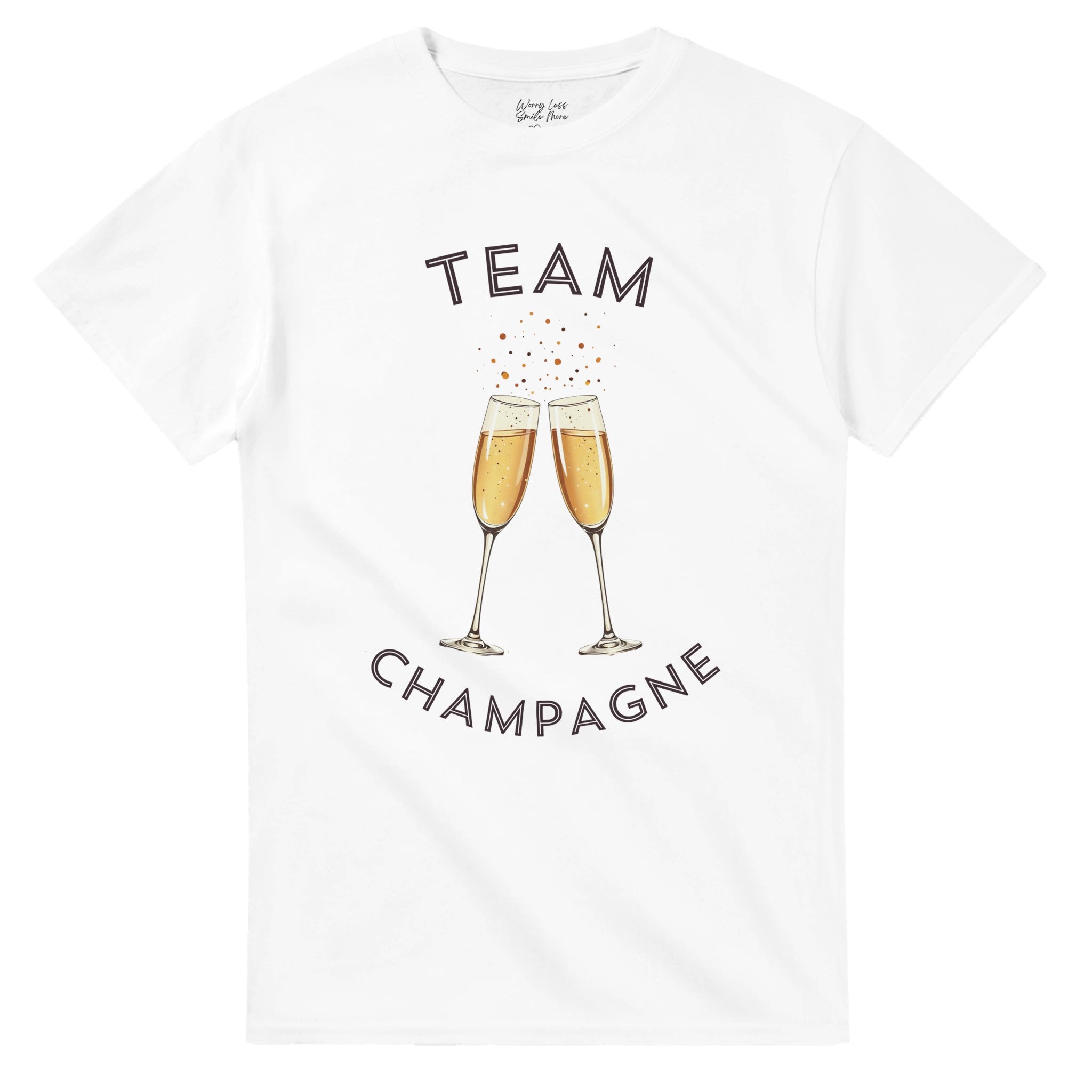 Team Champagne - Wit T-shirt