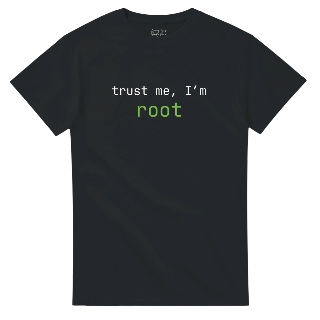 Trust me, I'm root Tshirt Zwart - grappig IT shirt