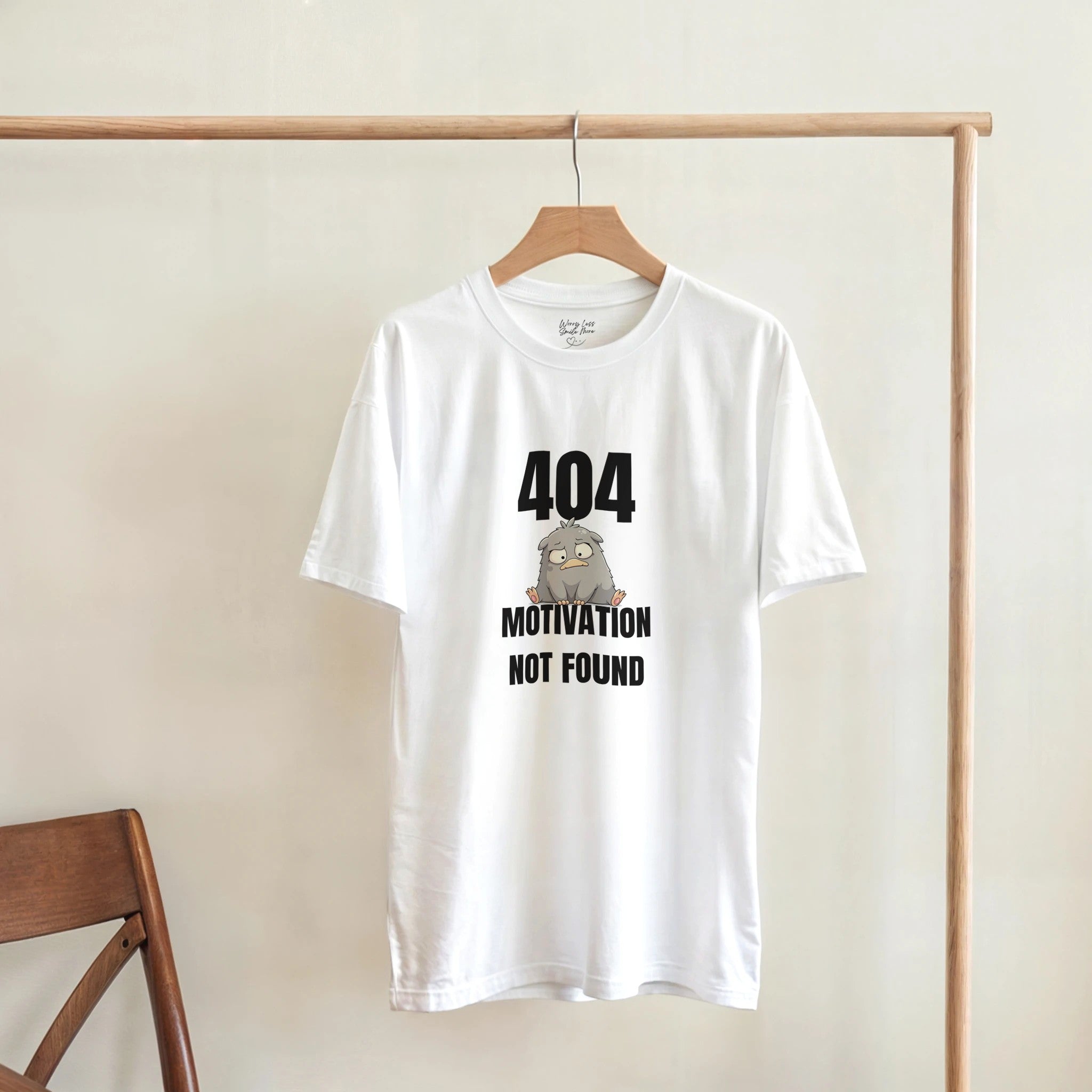 White 404 motivation not found shirt