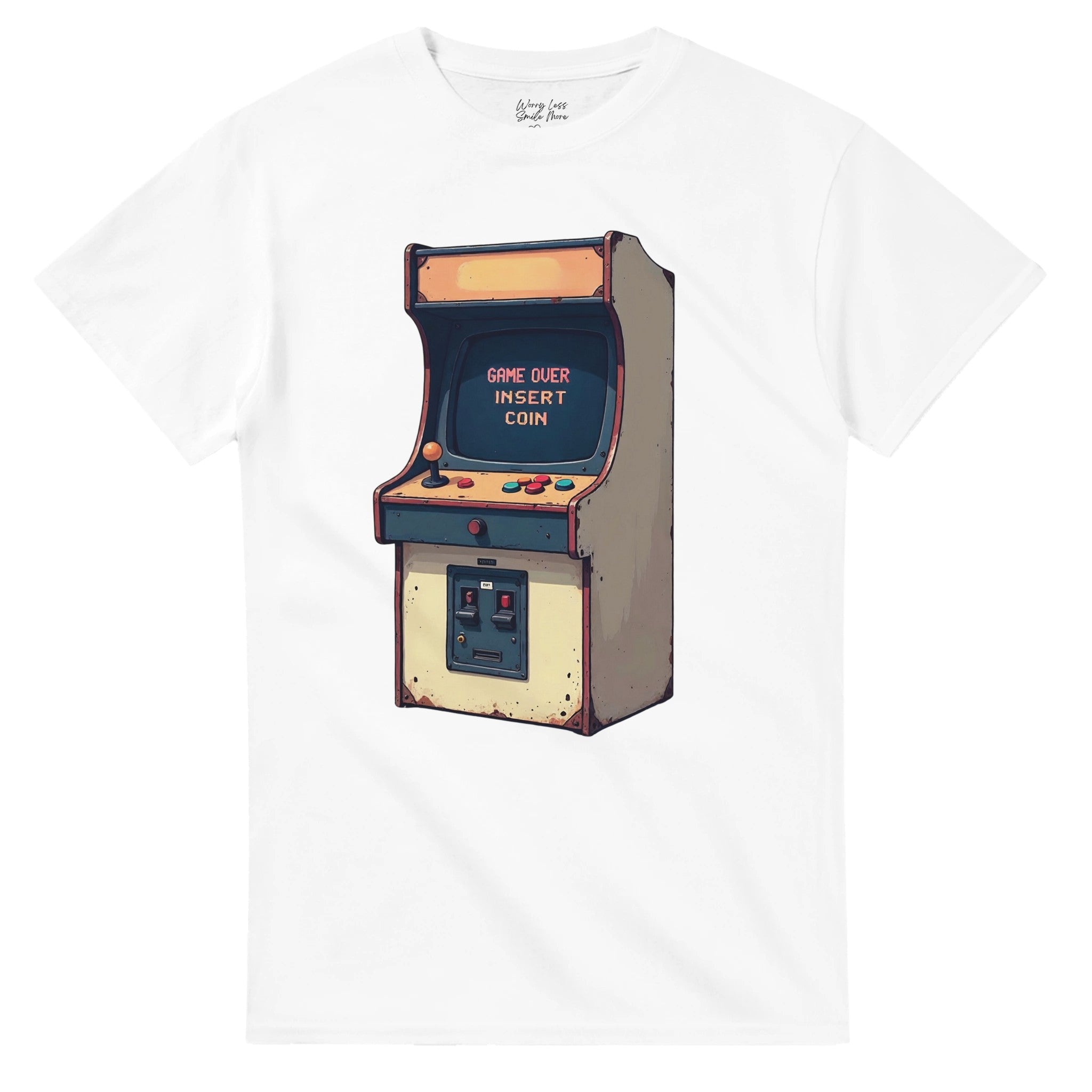 Game Over - Insert Coin Vintage T-Shirt Wit