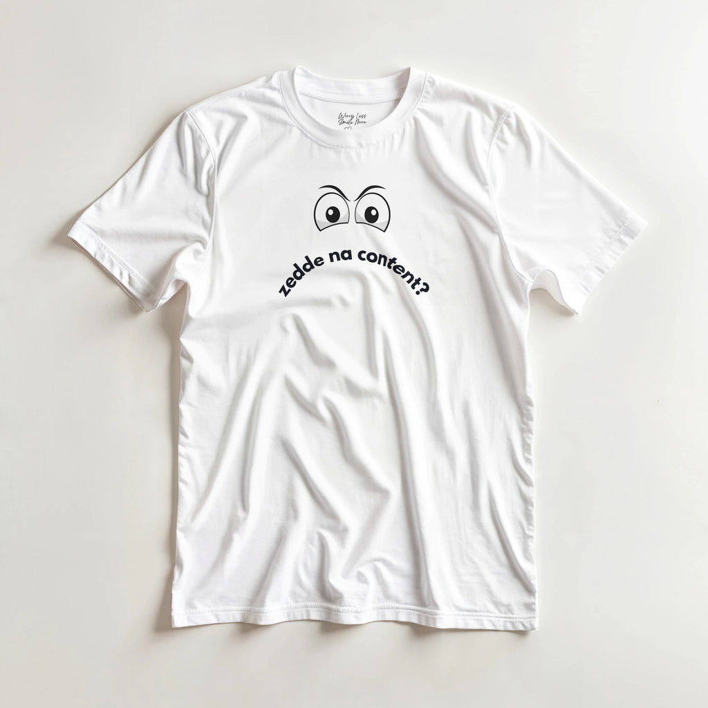 Zedde na Content - Shirt met Antwerpse tekst - Wit