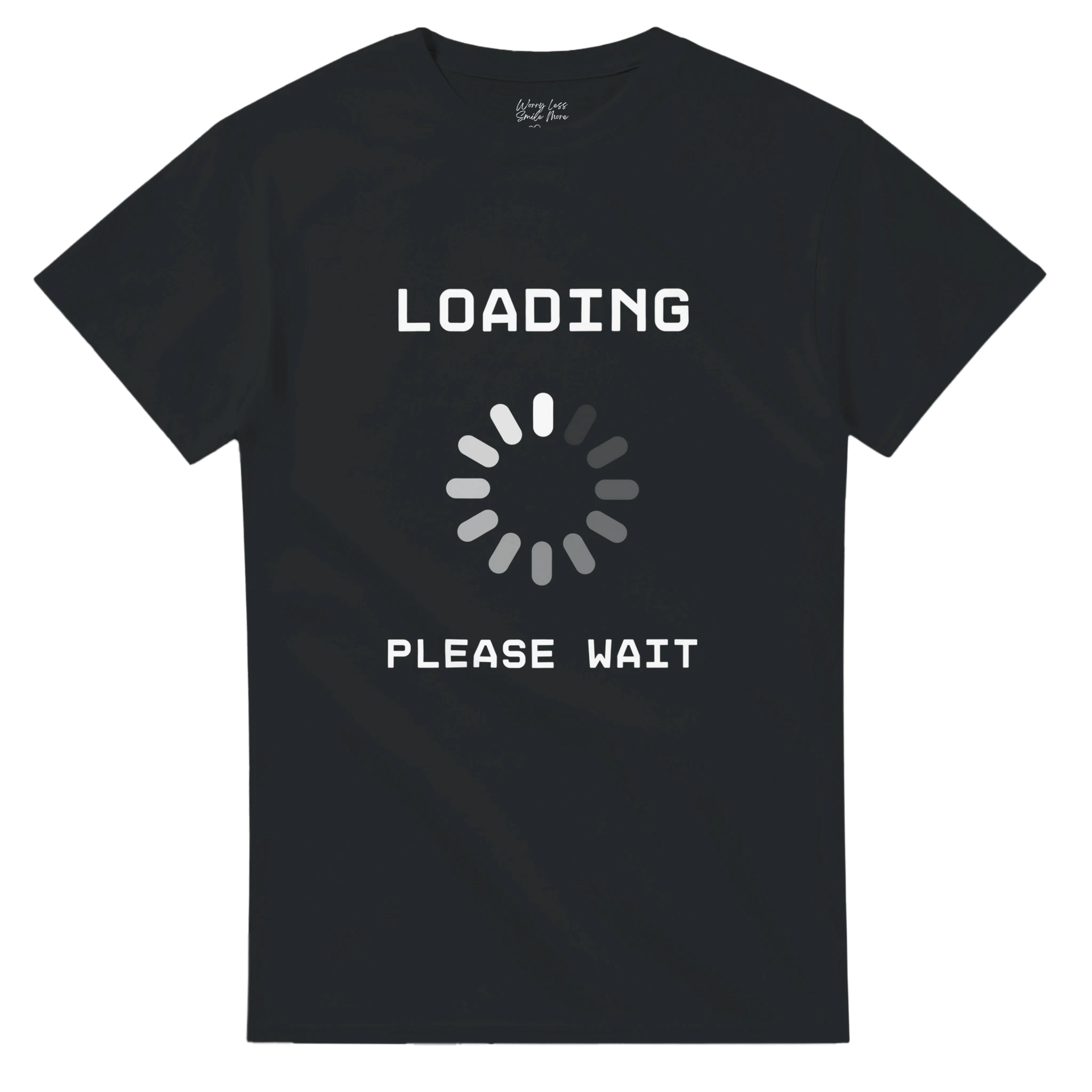 Zwart Loading Please Wait shirt