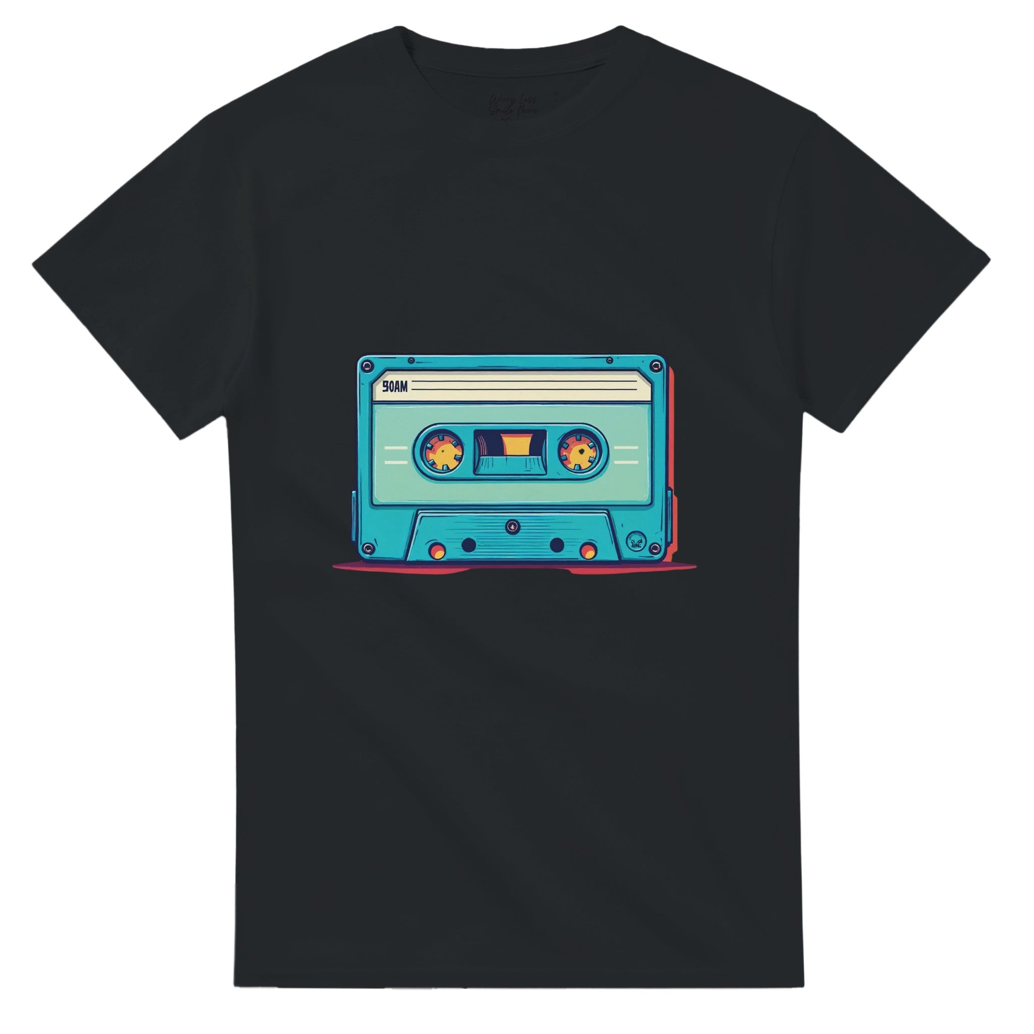 Zwart Vintage T-shirt met cassette