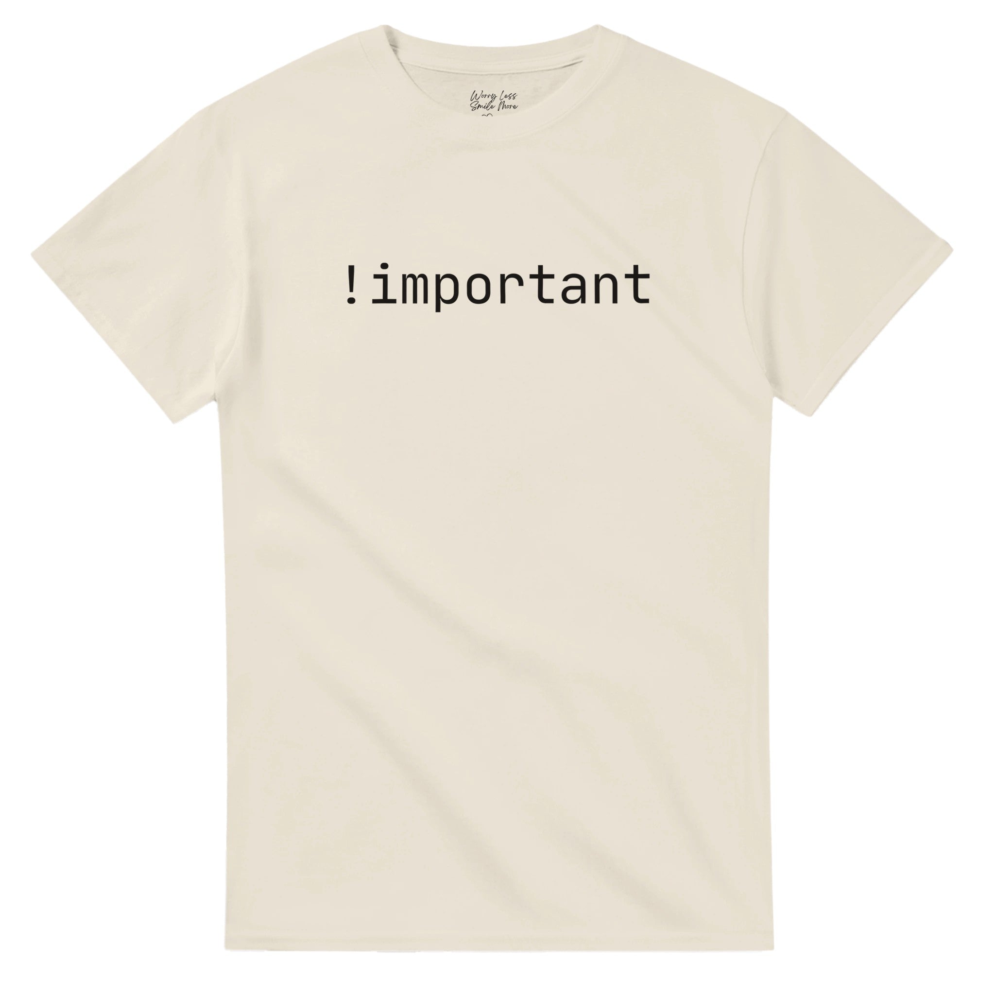 !important t-shirt - nerd shirt - CSS & HTML natural /beige