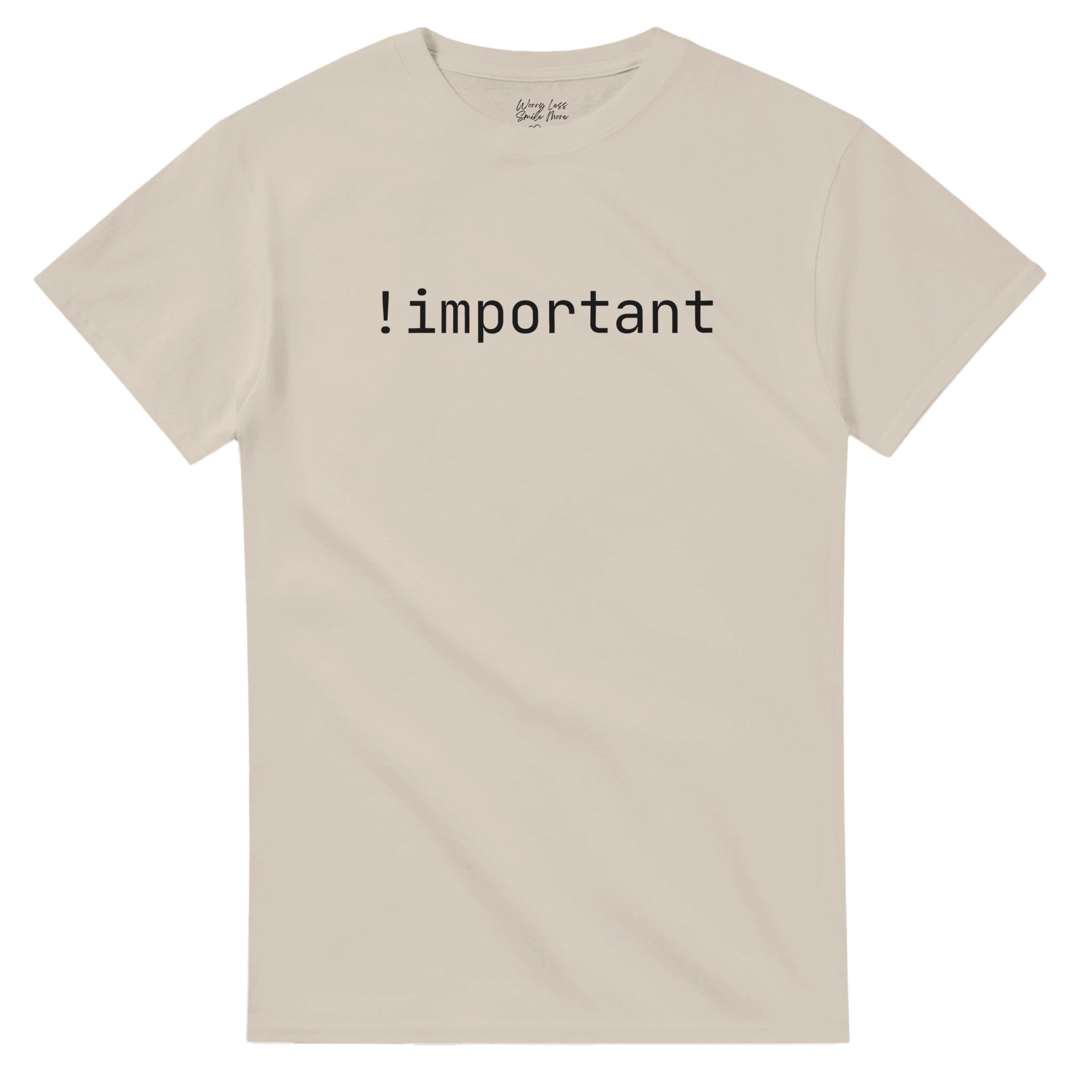 !important t-shirt - nerd shirt - CSS & HTML - sand / zand
