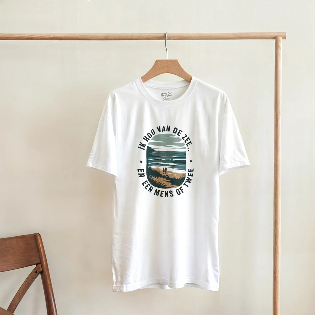 k hou van de zee… en een mens of twee - Wit shirt
