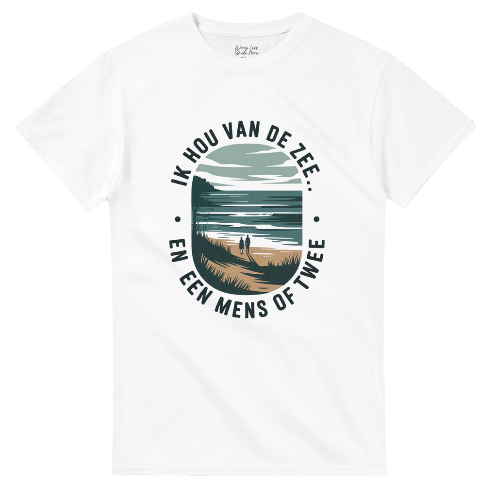 k hou van de zee… en een mens of twee T-shirt WIT